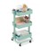 Lexington 3-Tier Rolling Cart, Removable, Convenient Storage For Dorm Rooms, Bathrooms - Mint